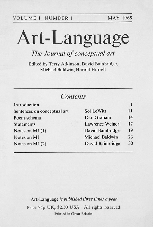  Art-Language. Vol. 1, No. 1.