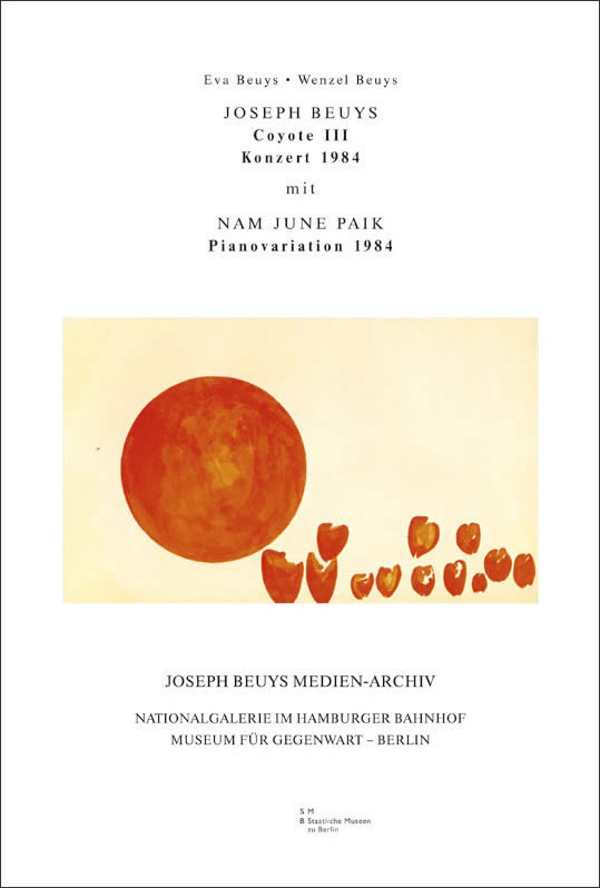 Joseph Beuys: Coyote III Konzert 1984 mit Nam June Paik. Pianovariation 1984. Joseph Beuys Medien-Archivs, Nr. 1 / Eva Beuys, Wenzel Beuys
