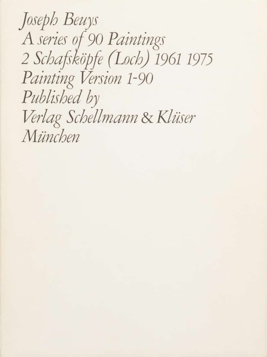 Joseph Beuys: A Series of 90 Paintings, 2 Schafsköpfe (Loch) 1961 1975, Painting Version 1-90
