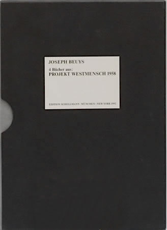 Joseph Beuys 4 Bücher aus: Projekt Westmensch 1958 / Franz-Joachim Verpohl, Christian Schneegass, Dieter Koepplin, Hans van der Grinten