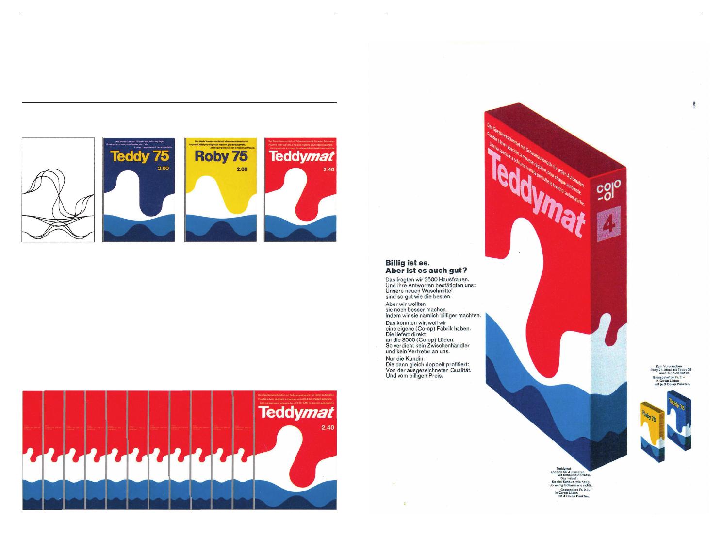 Coop Switzerland. Detergent Packaging. Designer: Karl Gerstner