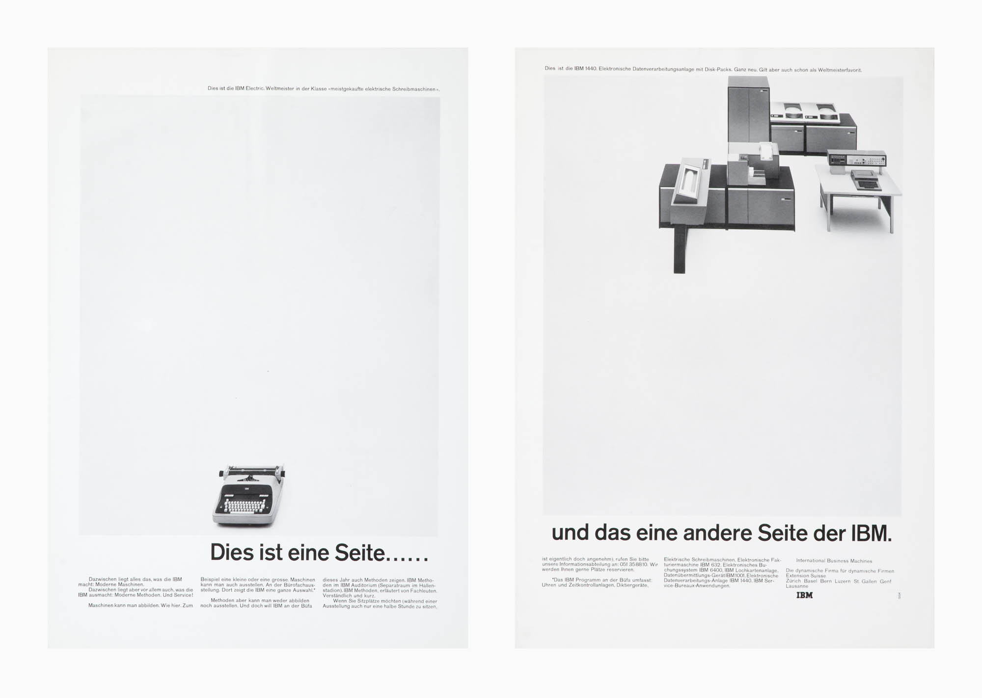 IBM Switzerland. Advert. Designer: Karl Gerstner