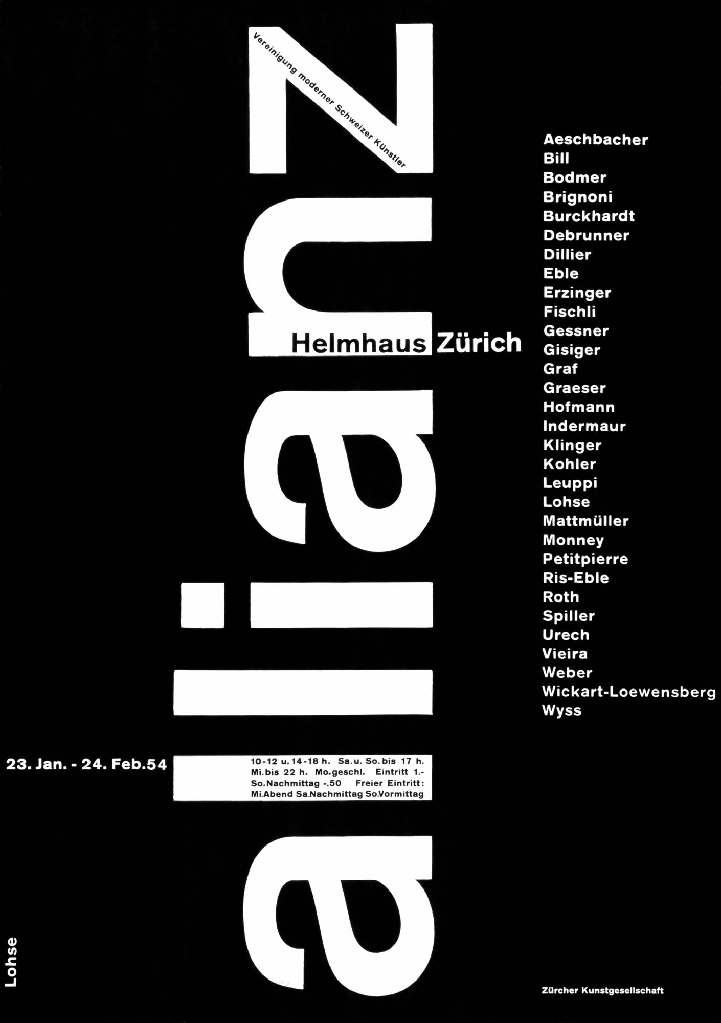 Richard Paul Lohse: Helmhaus Zürich - Allianz , 1954