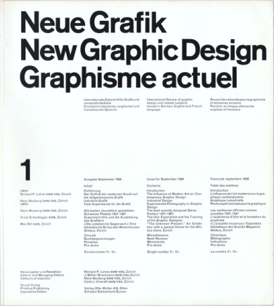Neue Grafik / New Graphic Design / Graphisme actuel Nr. 1, 