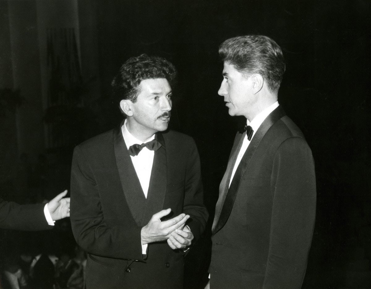 Alain Robbe-Grillet and Alain Resnais at the Venice film festival 1961.