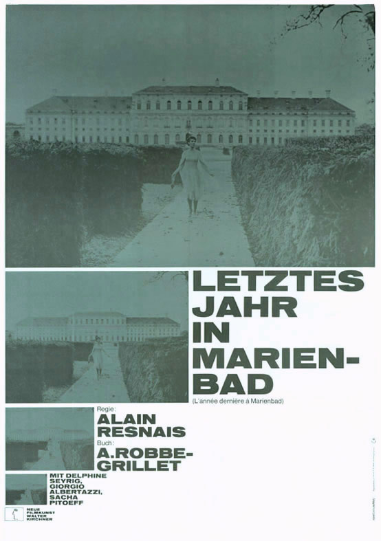 Letztes Jahr in Marienbad. Hans Hillmann, film poster for the German revival, 1969