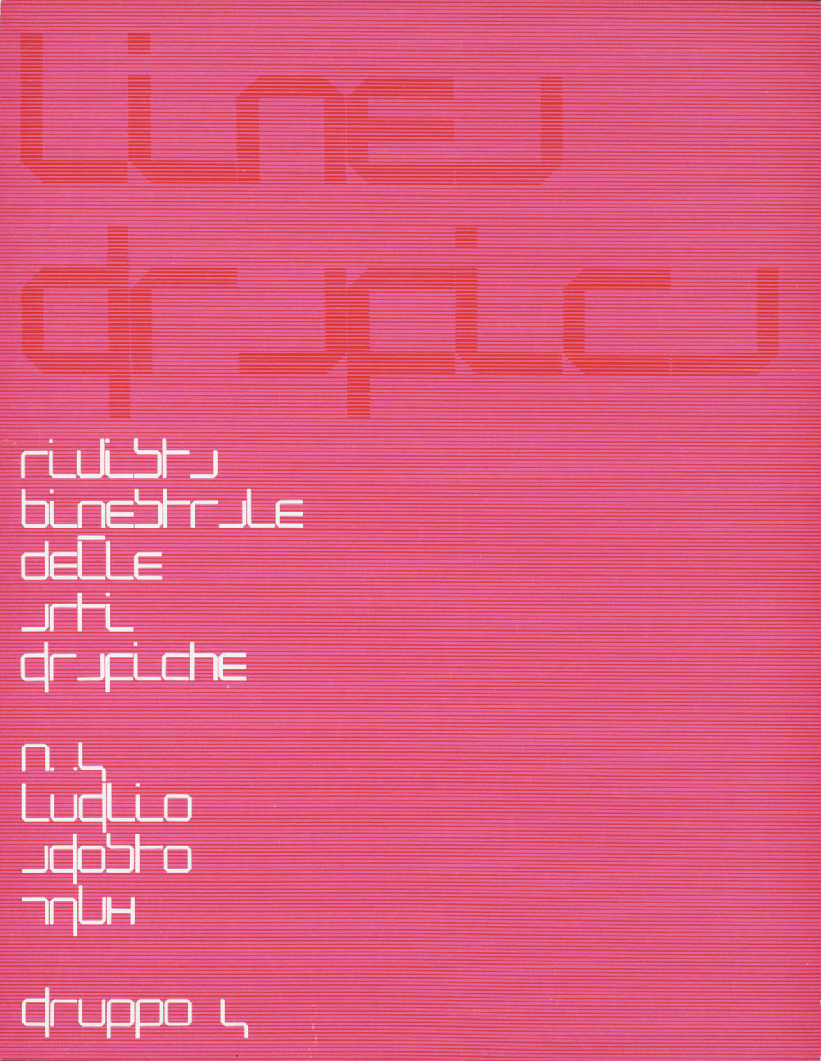 Wim Crouwel: Linea grafica rivista bimestrale delle arti grafiche. 1968