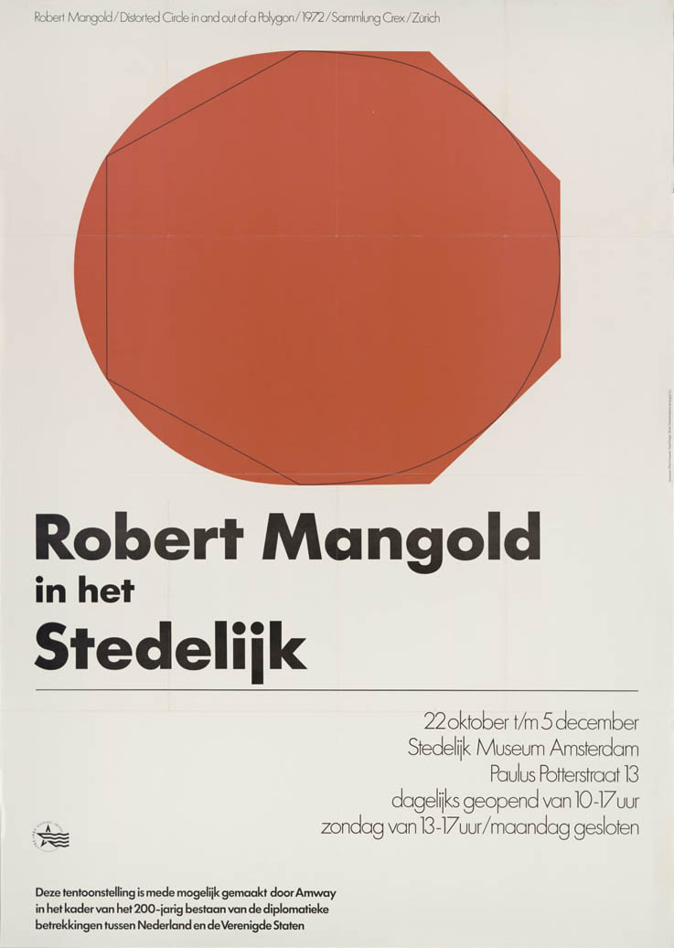 Wim Crouwel: Robert Mangold in het Stedelijk. 1982