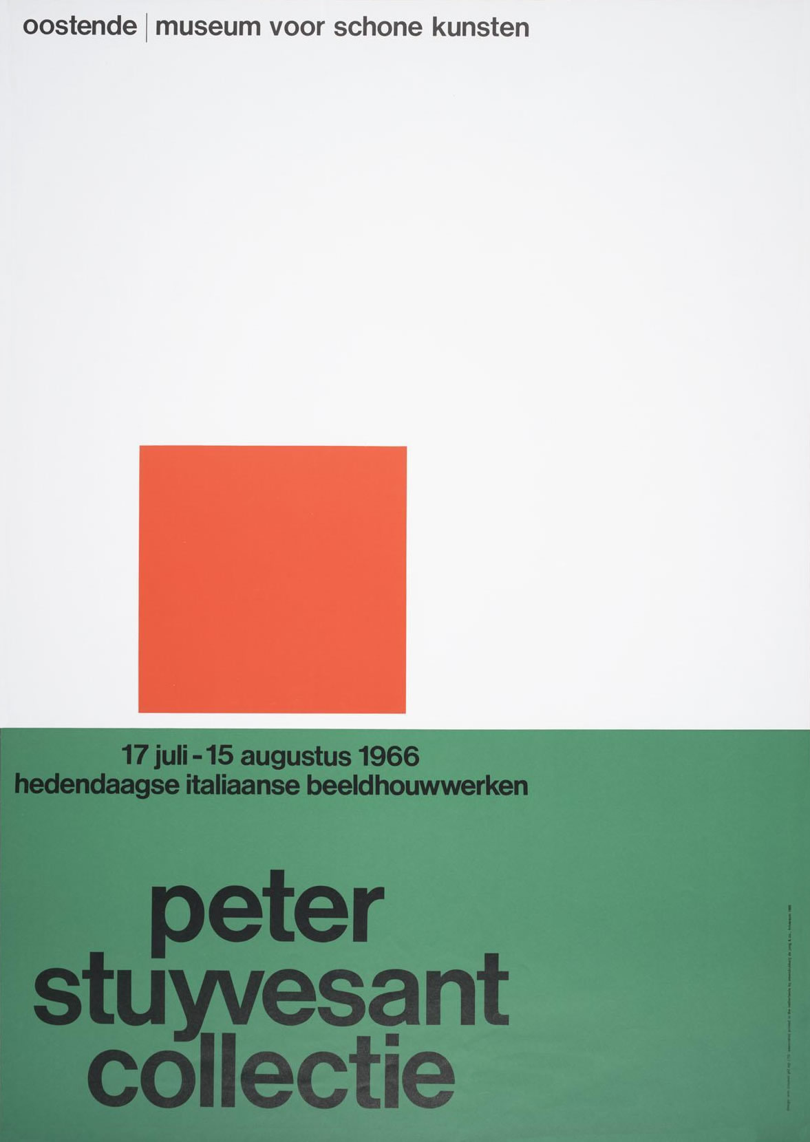 Wim Crouwel: Hedendaagse Italiaanse beeldhouwwerken. Peter Stuyvesant collectie. 1966