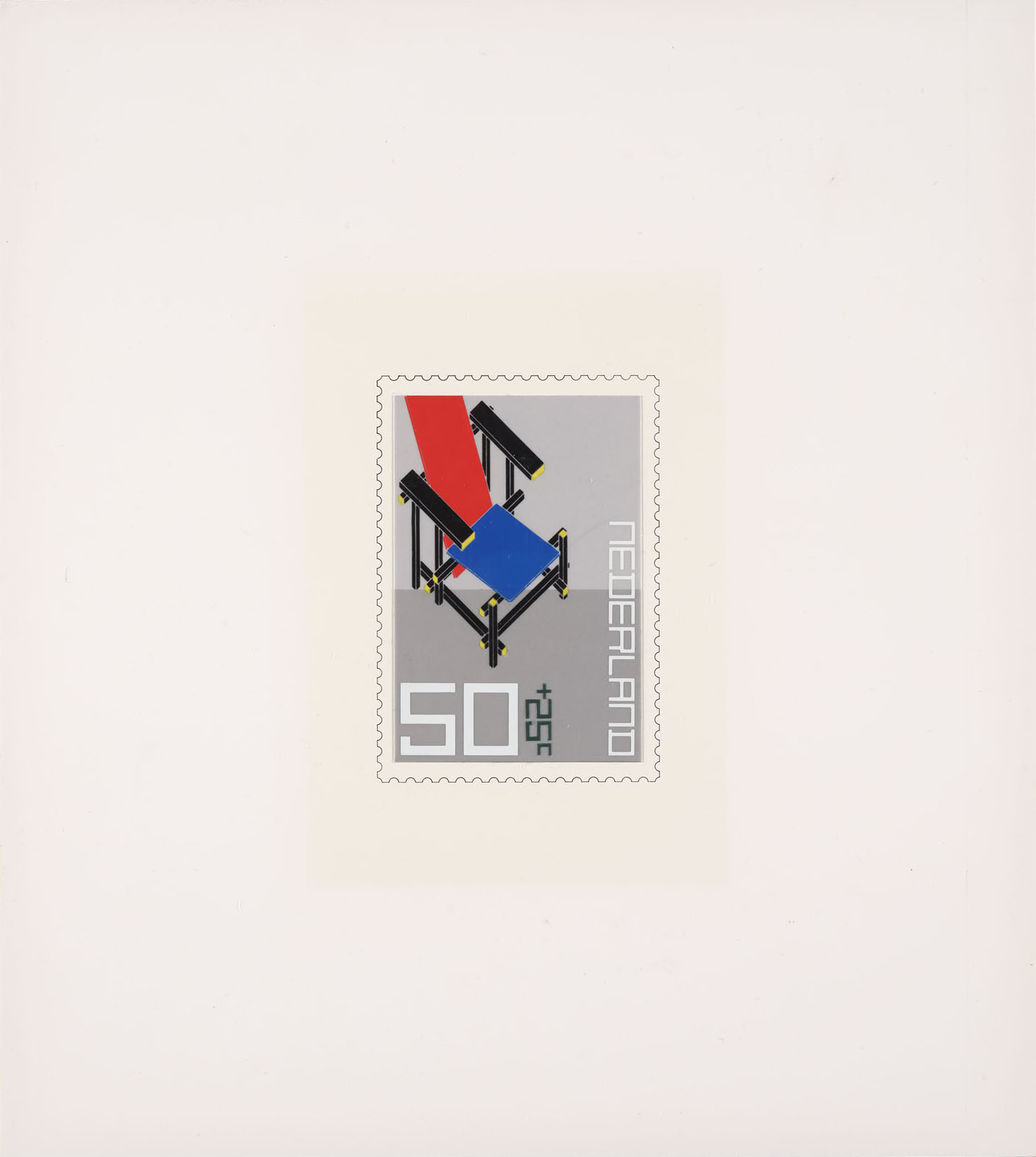 Wim Crouwel: First design for postage stamps Netherlands 1983. De Stijl Design: Rietveld. 1982