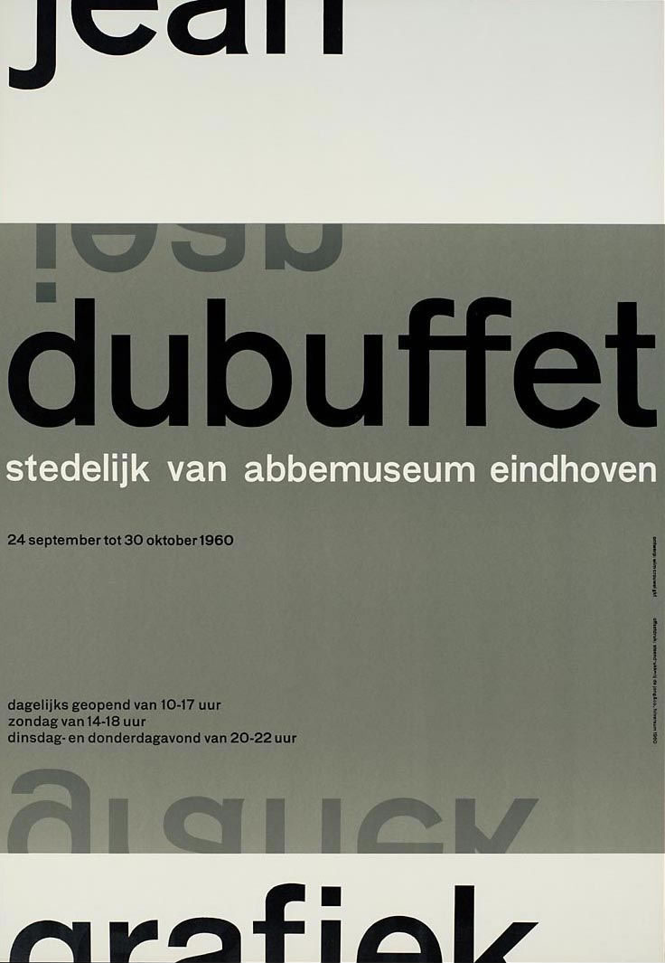 Wim Crouwel: jean dubuffet van abbemuseum eindhoven. 1960