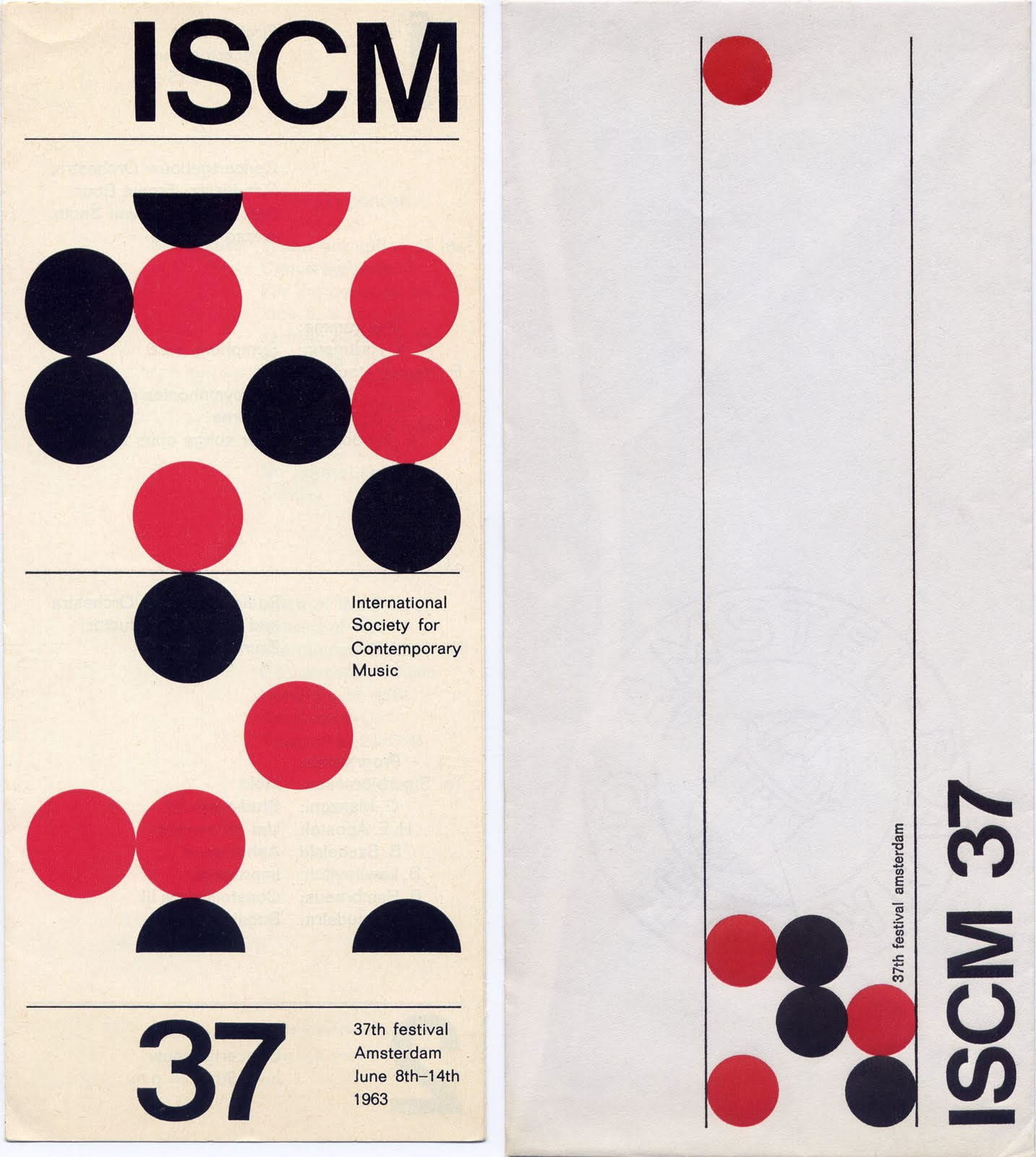 Wim Crouwel: International Society for Contemporary Music ISCM. 1963