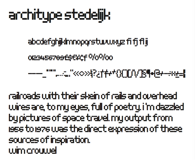 Stedlijk Font