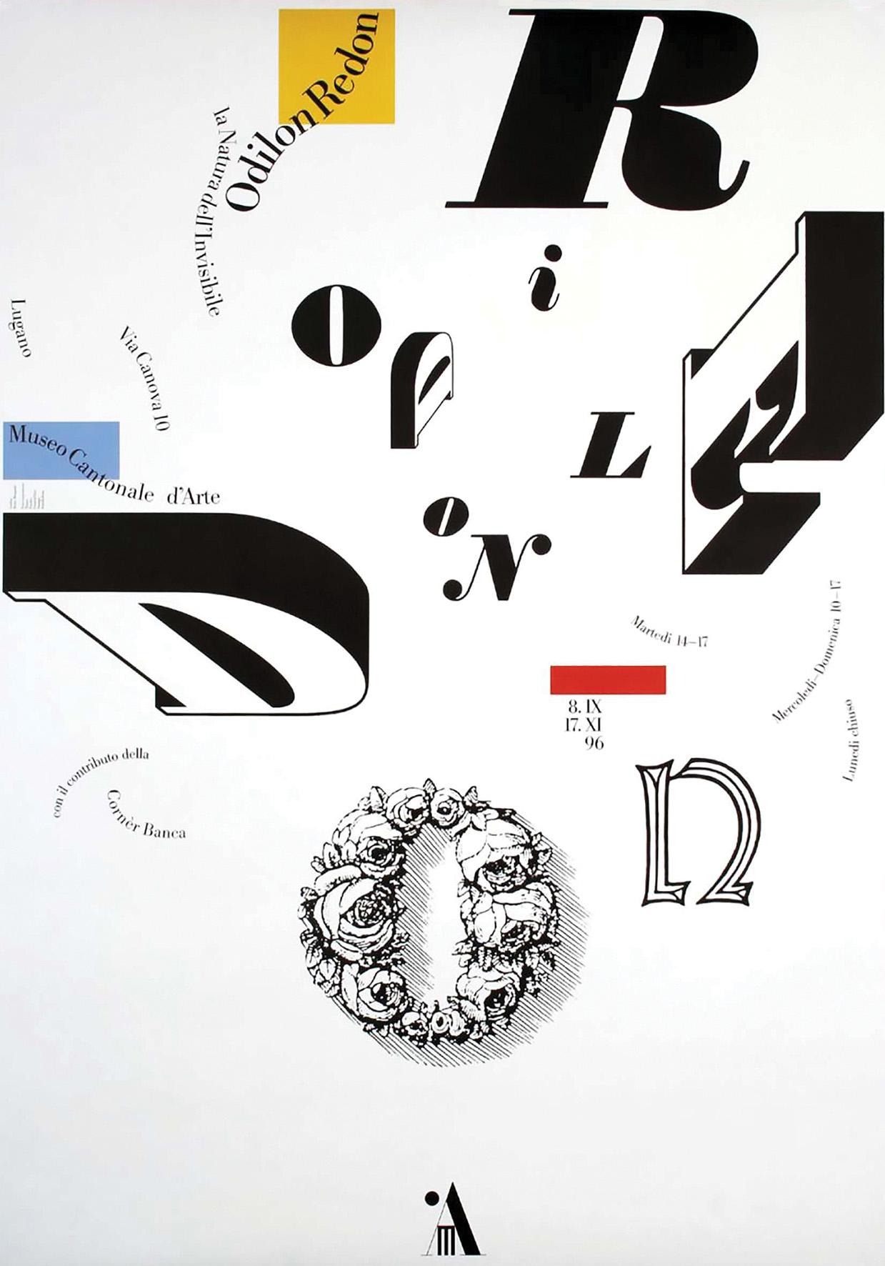 Bruno Monguzzi: Odilon Redon Museo Cantonale d‘Arte, Lugano, 128 x 90 cm, 1989.