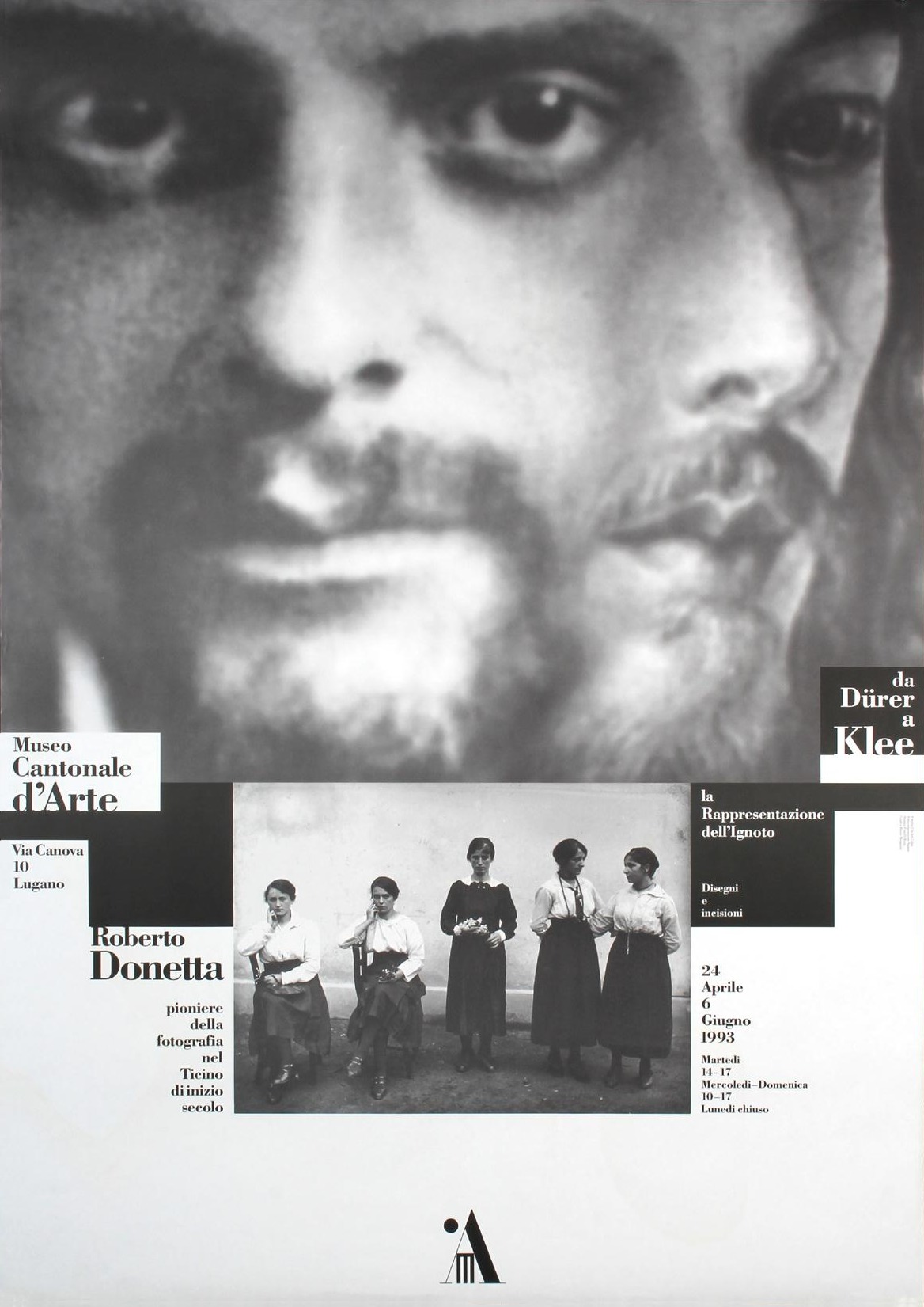 Bruno Monguzzi: Da Dürer a Klee, Roberto Donetta, Museo Cantonale d‘Arte, Lugano, 128 x 90 cm, 1993.
