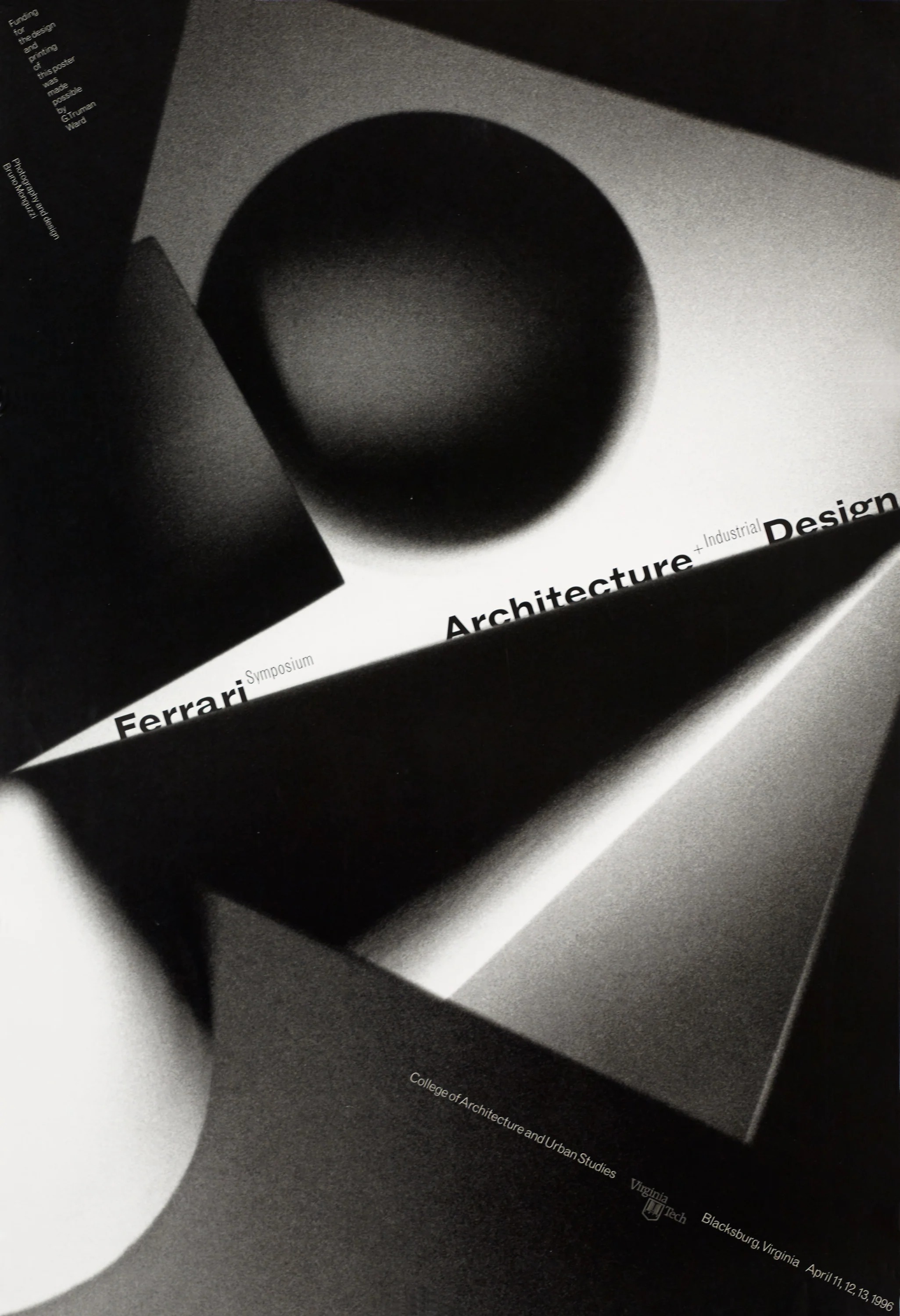 Bruno Monguzzi: Ferrari - Architecture - Design, College of Architecture and Urban Studies, Blackburn, Virginia, 80 x 54 cm, 1996.