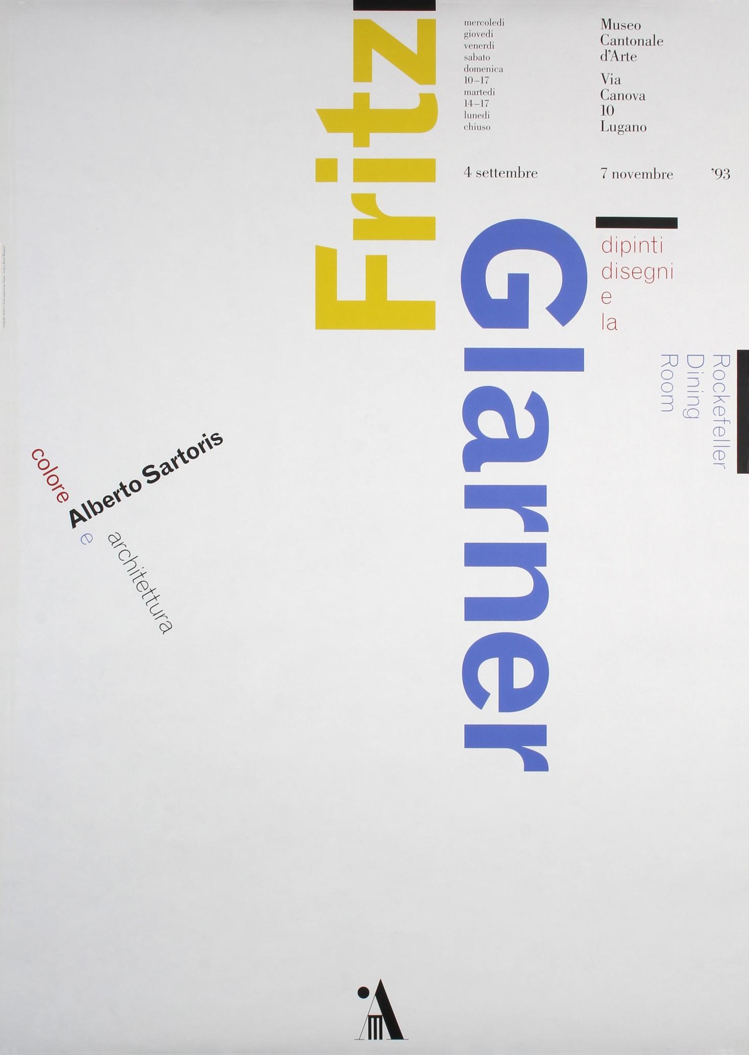 Bruno Monguzzi: Fritz Glarner, Museo Cantonale d‘Arte, Lugano, 128 x 90 cm, 1993.