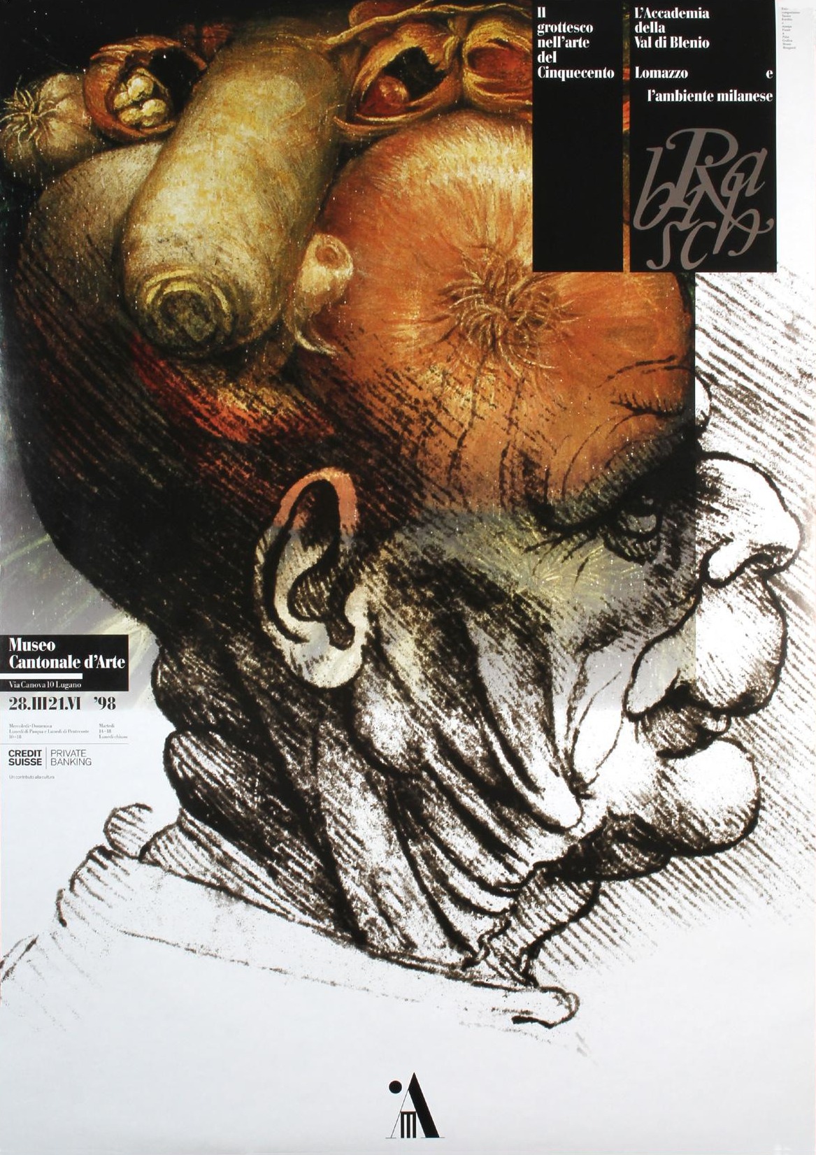 Bruno Monguzzi: Il grottesco nell‘arte, del Cinquecento, Museo Cantonale d‘Arte, Lugano, 128 x 90 cm, 1998.