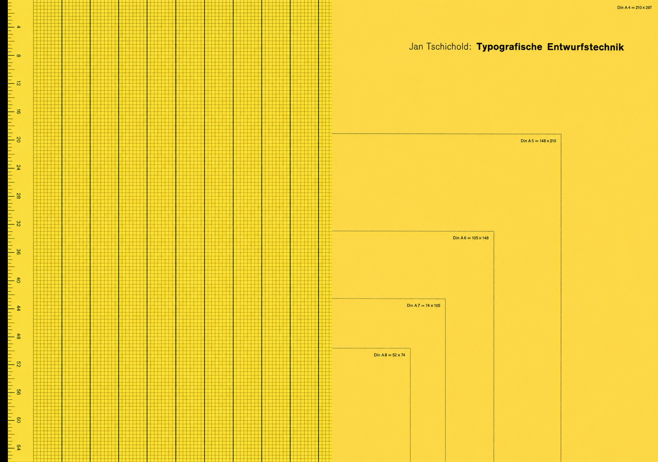 Jan Tschichold. Back and front cover of Typografische Entwurfstechnik. 1932. (29.5 x 21 cm)