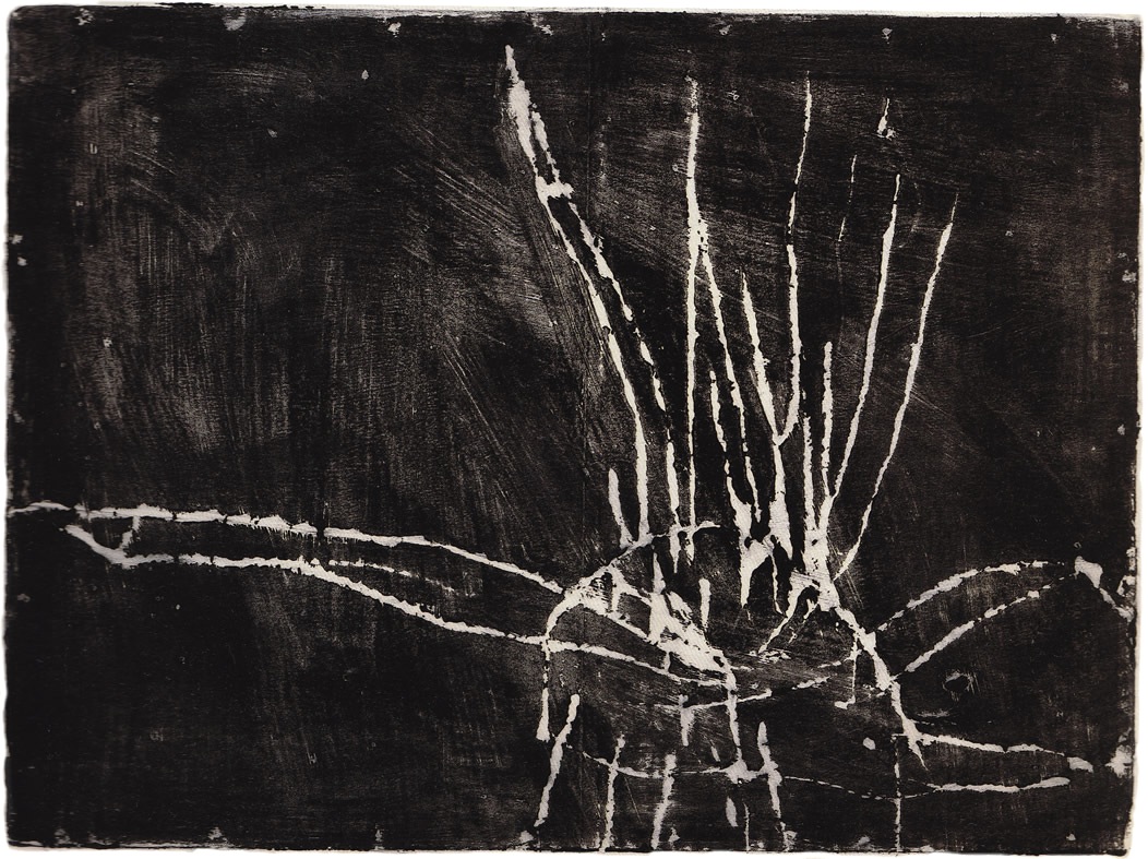 Cy Twombly: UNTITLED 1953 / Monotype / Paper size 51 x 67.2 cm / Two prints known. Bastian 1.