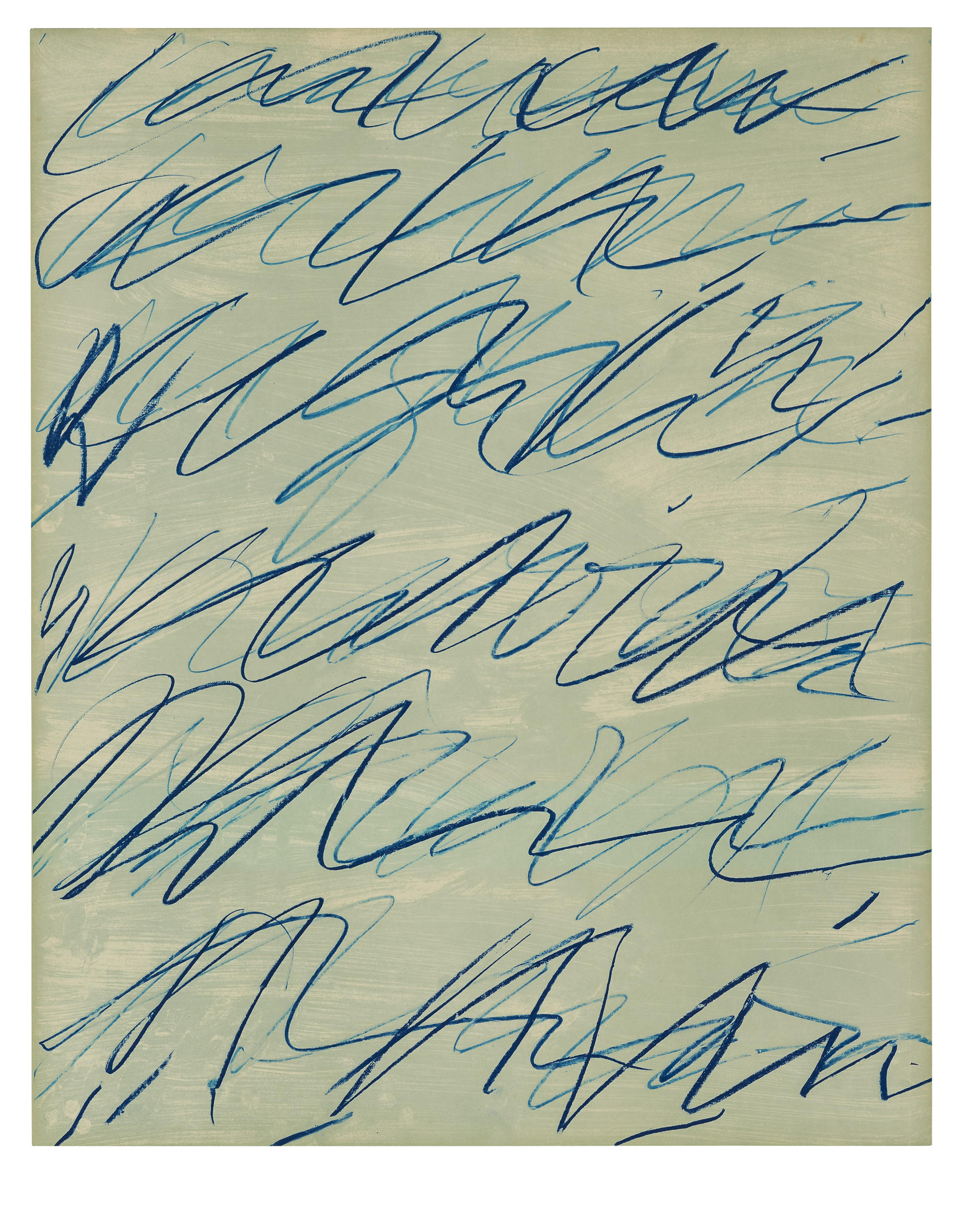 Cy Twombly: ROMAN NOTES I / Offset colour lithograph. / Paper size 86.8 x 70 cm / Edition 100 (1–100) / Bastian 21.