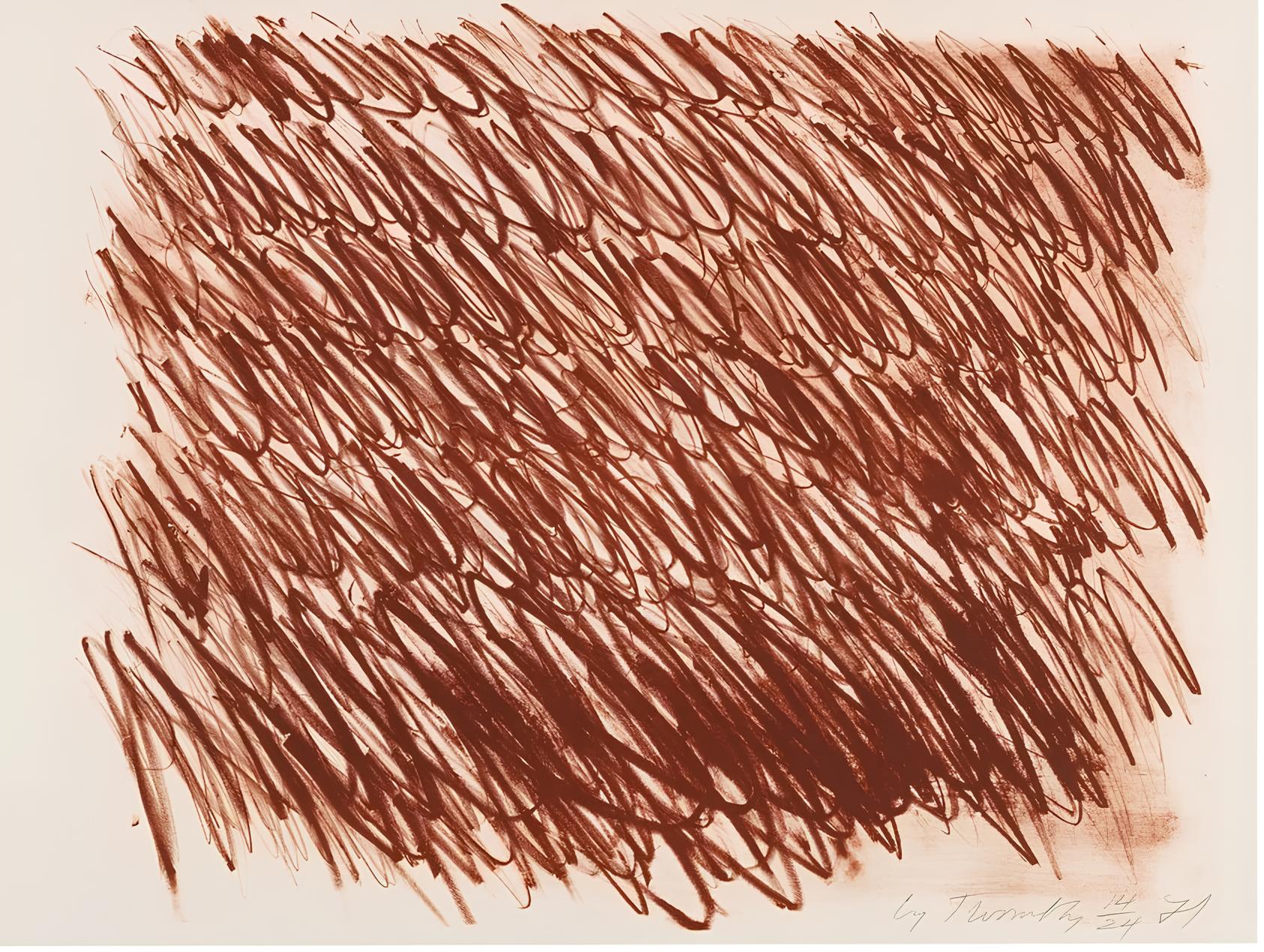 Cy Twombly: UNTIITLED 1971 / Lithograph / Paper size 56.8 x 76.4 cm / Edition 24 (1-24) / Bastian 29.