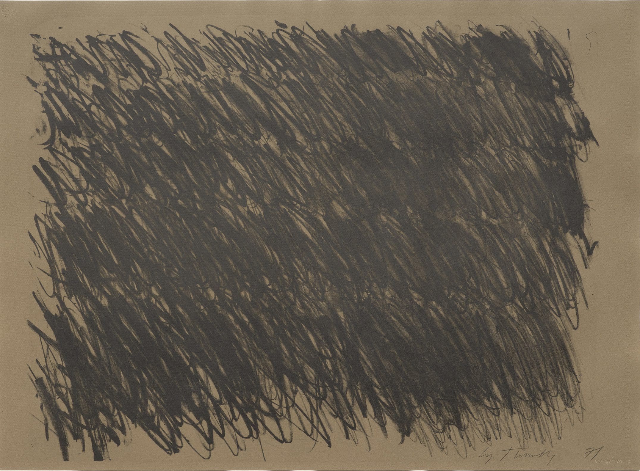 Cy Twombly: UNTITLED 1971 / Lithograph / Paper size 55 x 75 cm / Edition 26 (1-26) / Bastian 30.