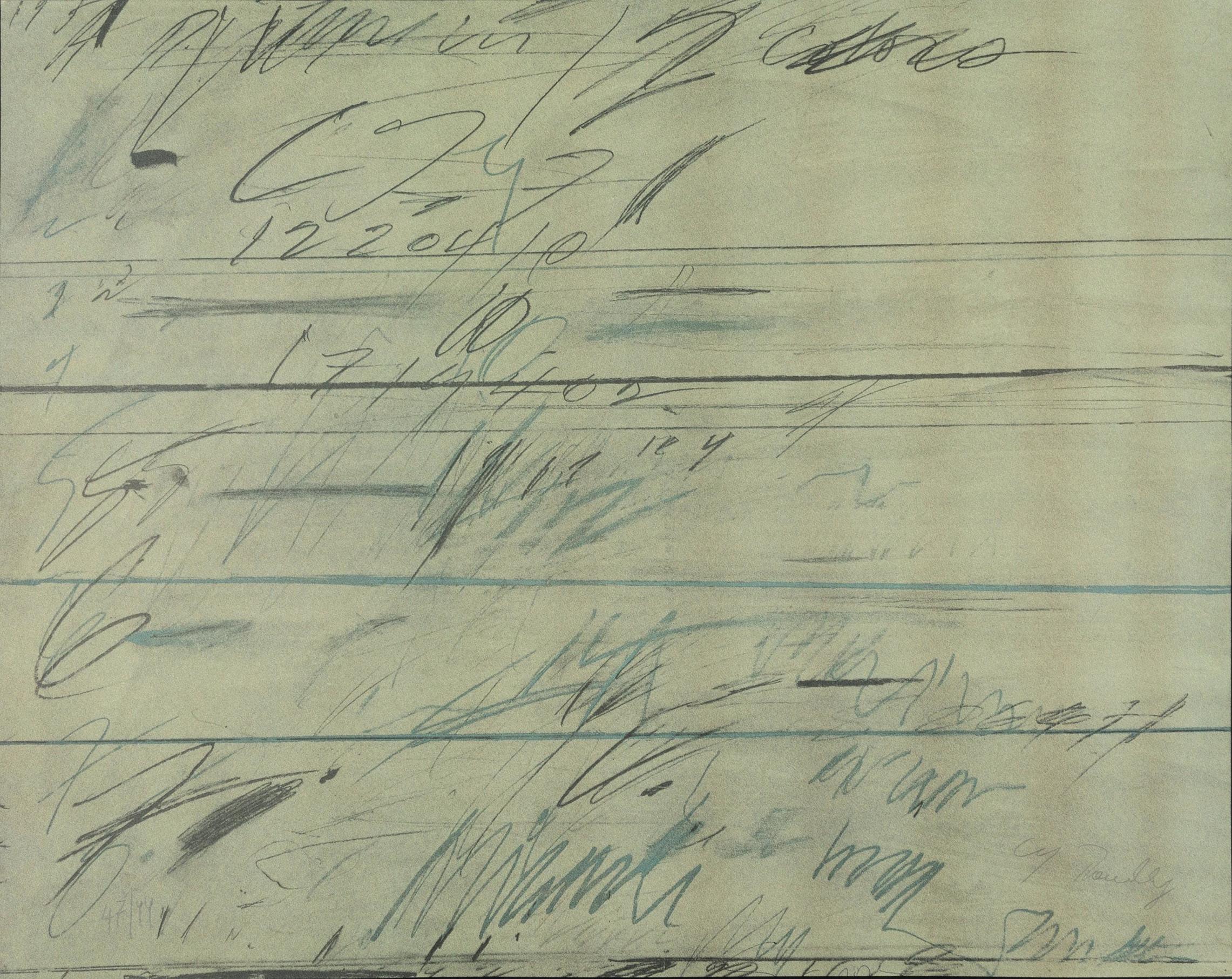 Cy Twombly: UNTITLED 1971 / Offset colour lithograph / Paper size 69.7 x 87 cm / Edition 100 (1-100) / Bastian 37.