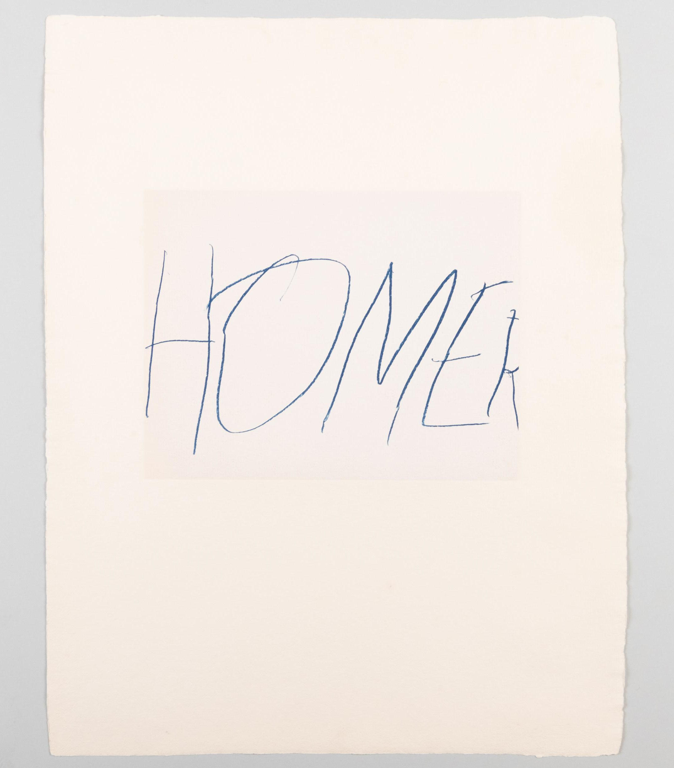Cy Twombly: FIVE GREEK POETS AND A PHILOSOPHER HOMER / Mixed media technique: Lithograph and transfer sheets for stone lithography, paper embossment [last process] / Paper size 65 x 50.5 cm / Edition 60 (1–40) / Bastian 68.