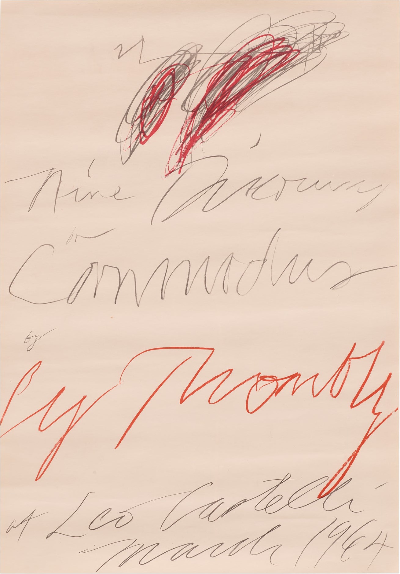 Cy Twombly: Nine Discourses on Commodus, Leo Castelli Gallery, New York, 1964