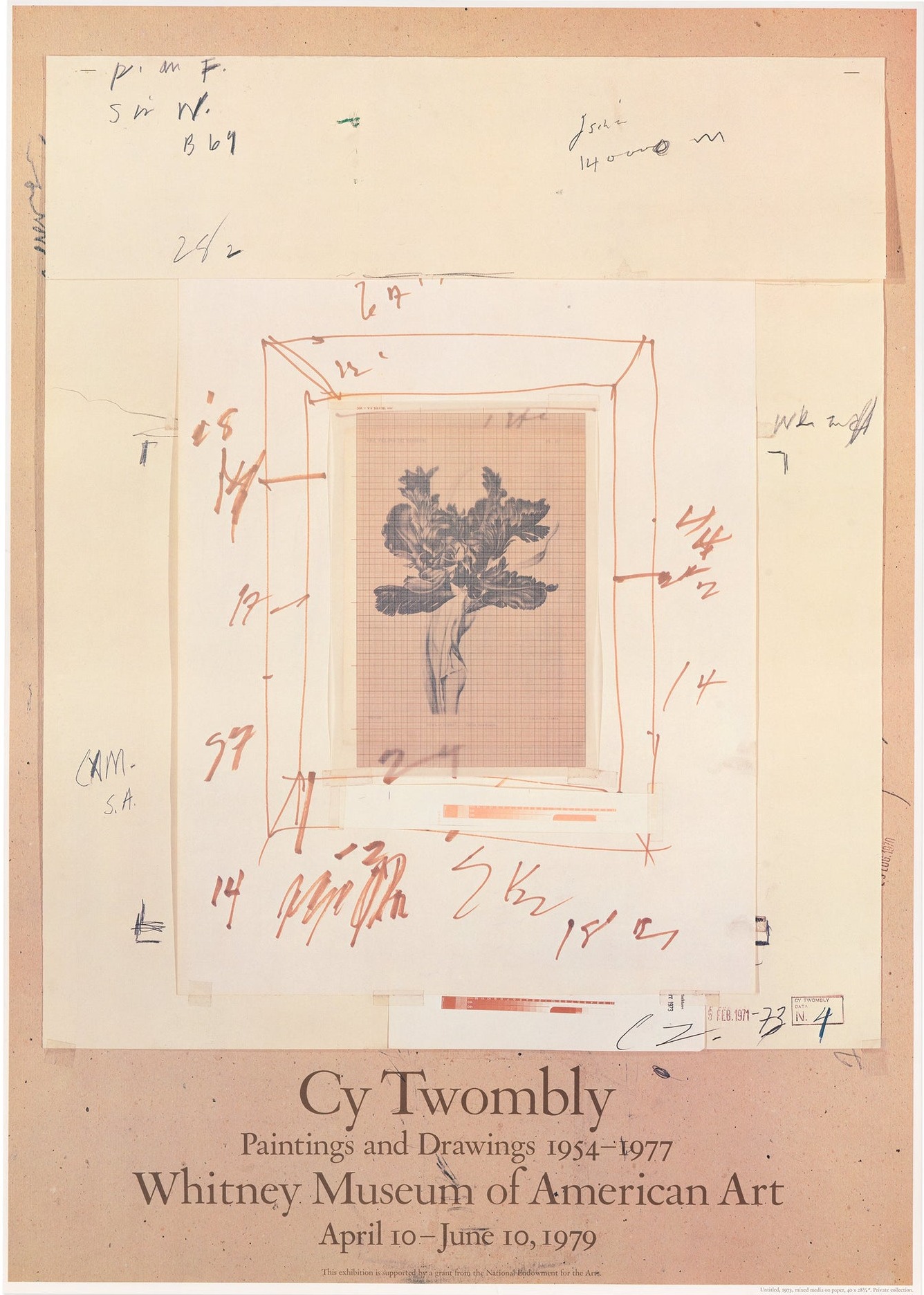 Cy Twombly: Paintings and Drawings 1954–1977, Whitney Museum of American Art, New York, 10 April–10 June 1979