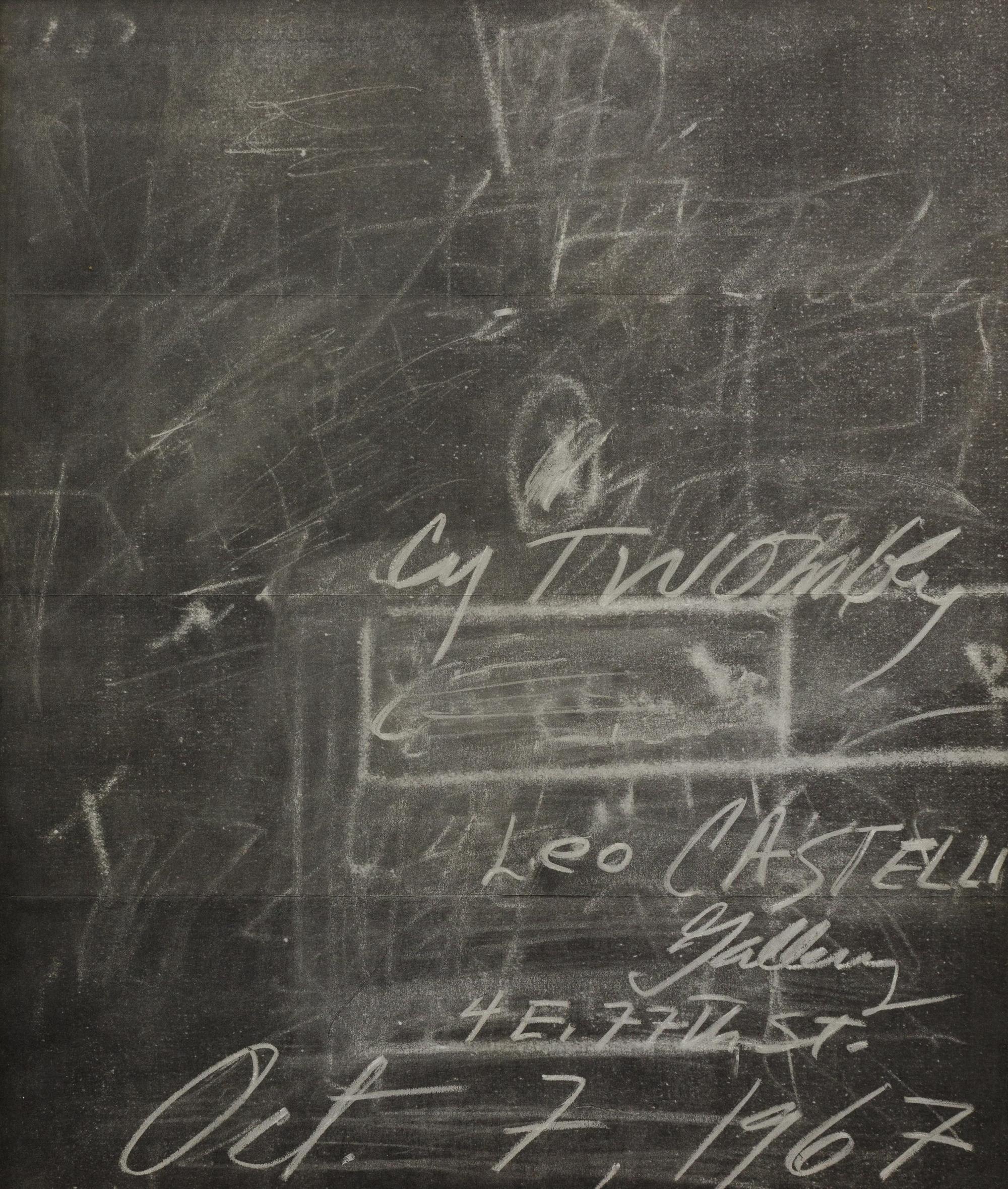 Cy Twombly: Leo Castelli Gallery, New York, 7–26 Oct. 1967