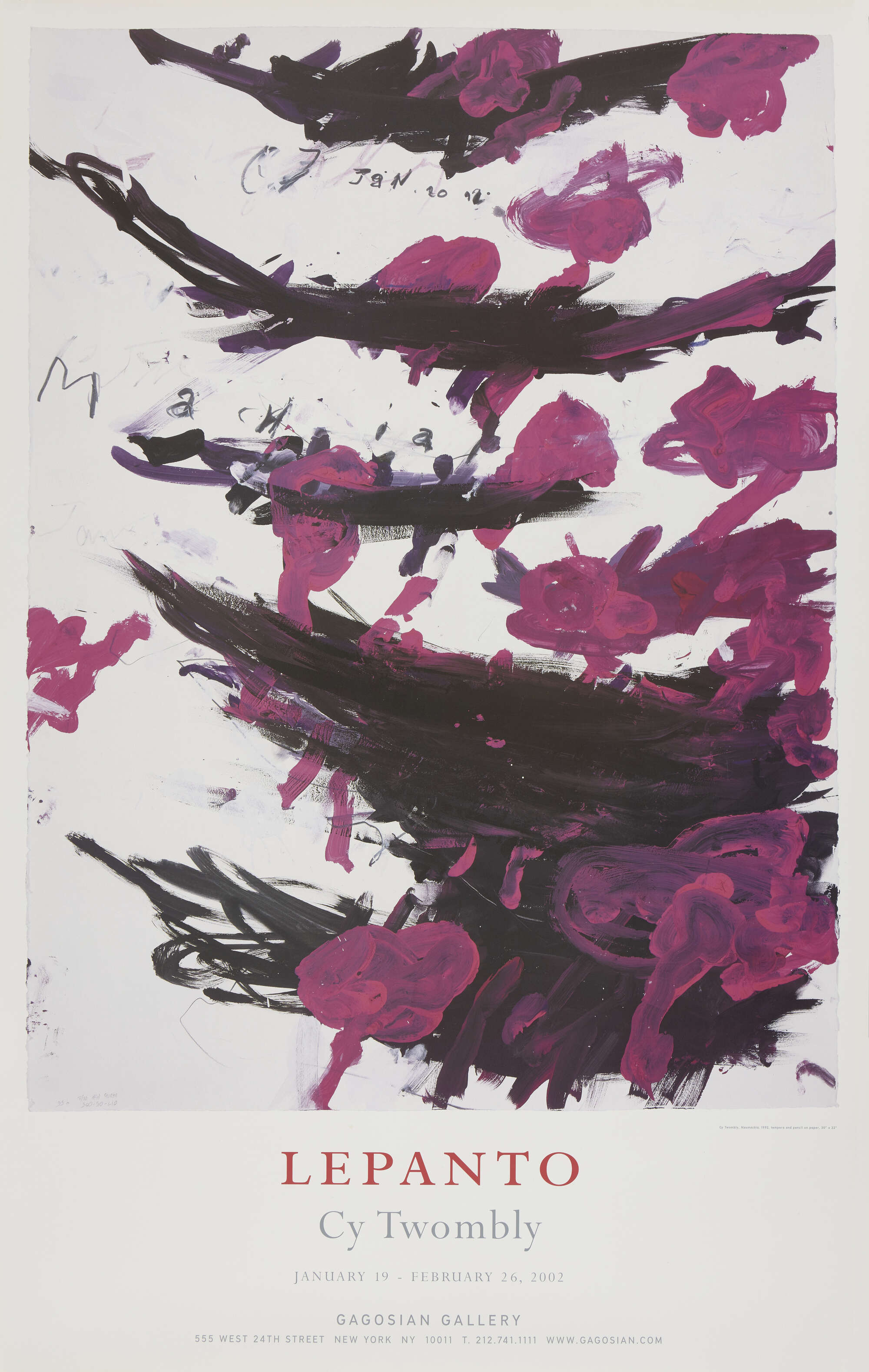 Cy Twombly: Lepanto: a Painting in Twelve Parts, Gagosian Gallery, New York, 19 Jan.–23 Feb. 2002