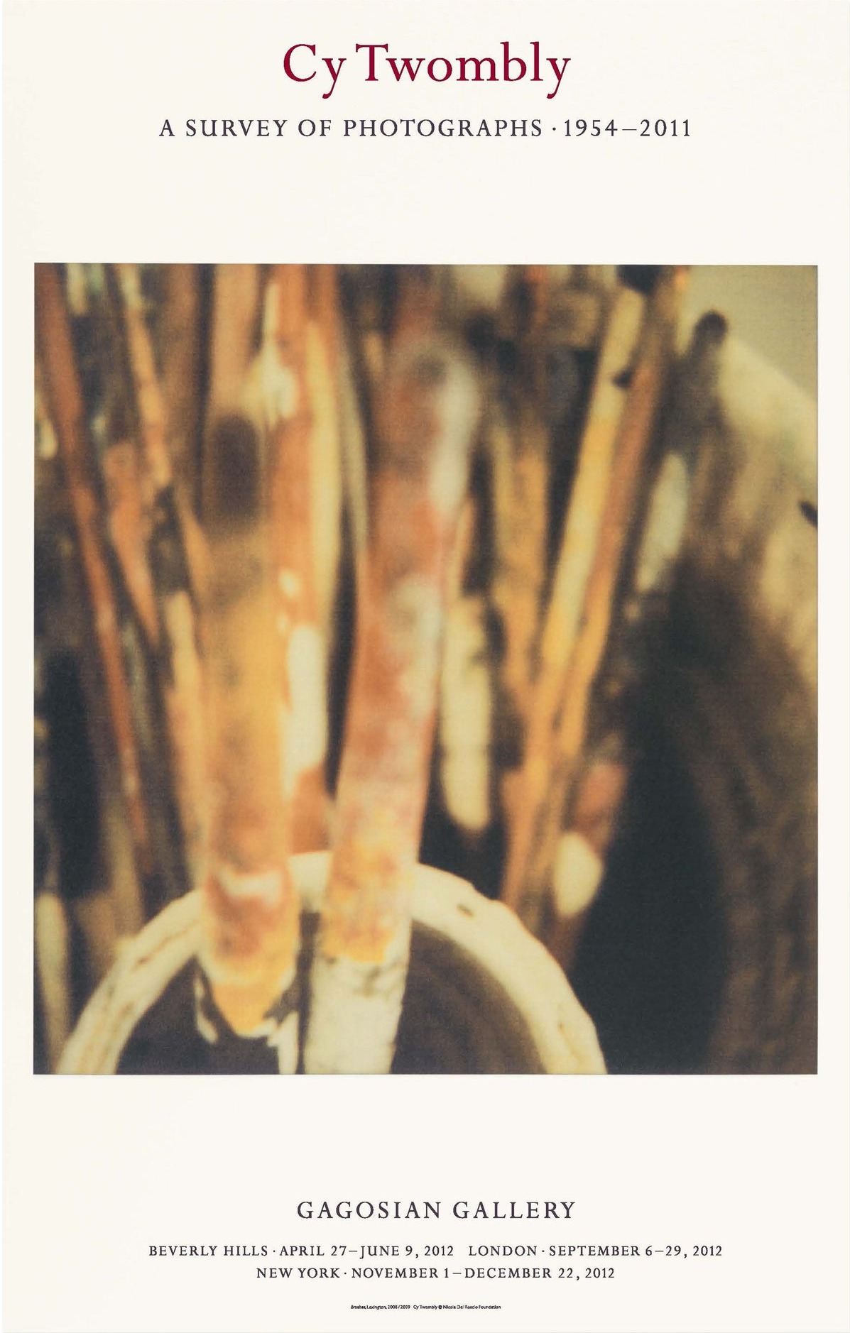 Cy Twombly: A Survey of Photographs 1954–2011, Gagosian Gallery, 2012