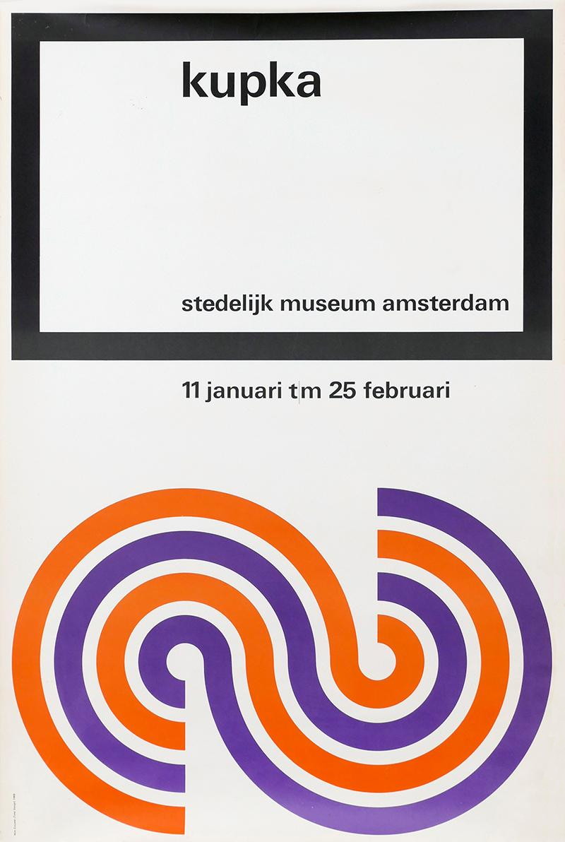 Wim Crouwel: Kupka. Stedelijk Museum Amsterdam. Poster. 1964