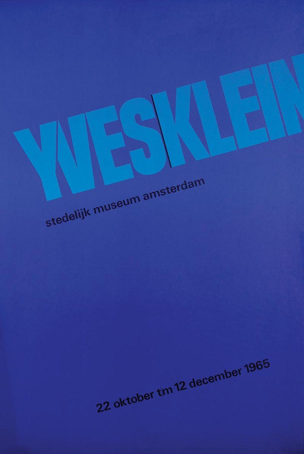 Wim Crouwel: Yves Klein. Stedelijk Museum Amsterdam. Poster. 1965