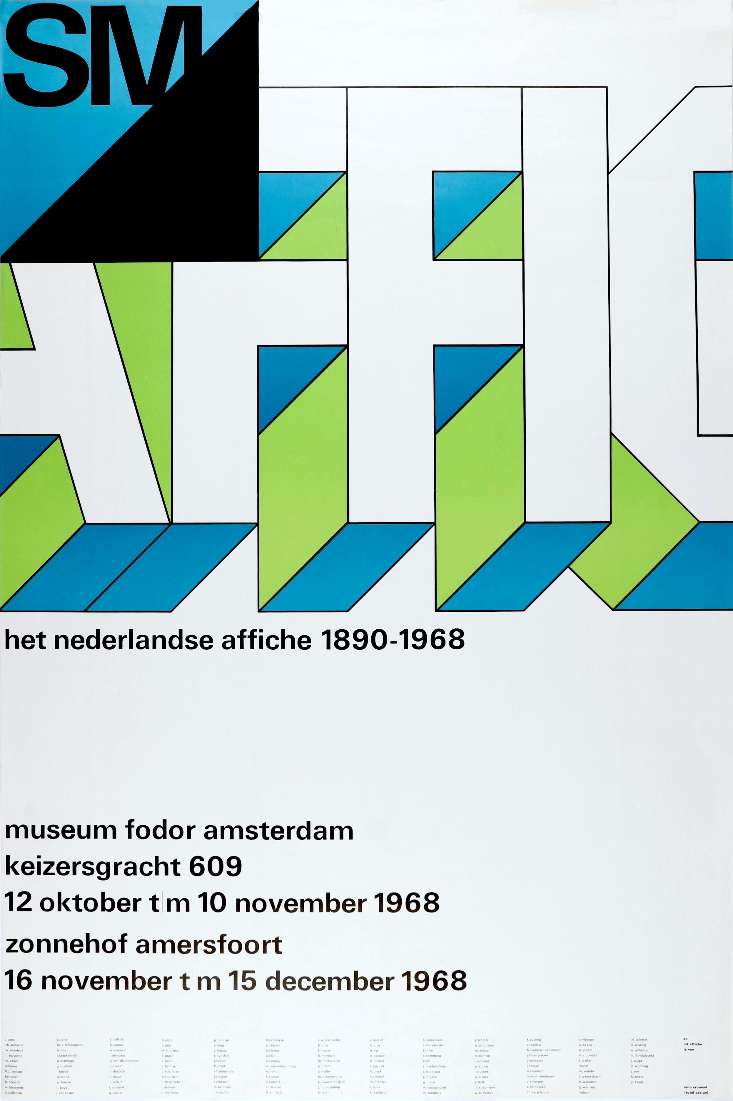 Wim Crouwel: Het nederlandse affiche 1890–1968. Poster. 1968
