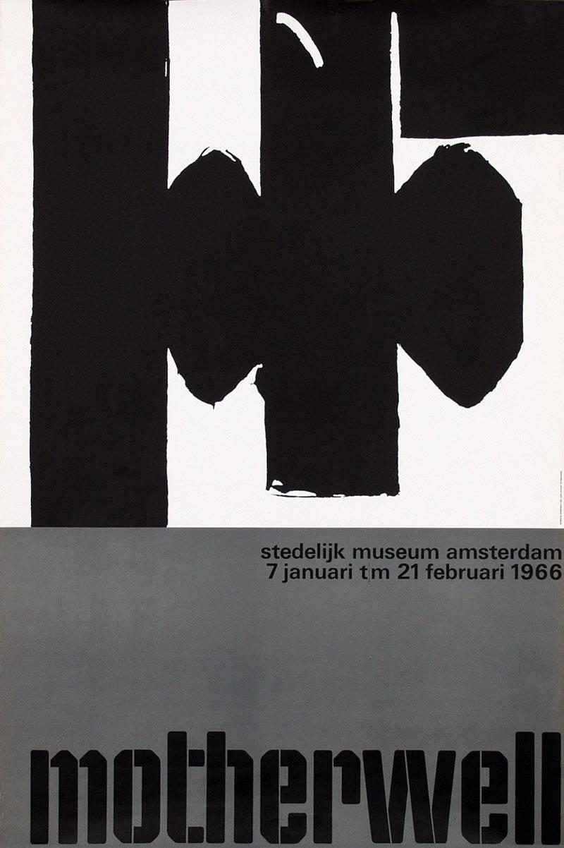 Wim Crouwel: Motherwell. Stedelijk Museum Amsterdam. Poster. 1966